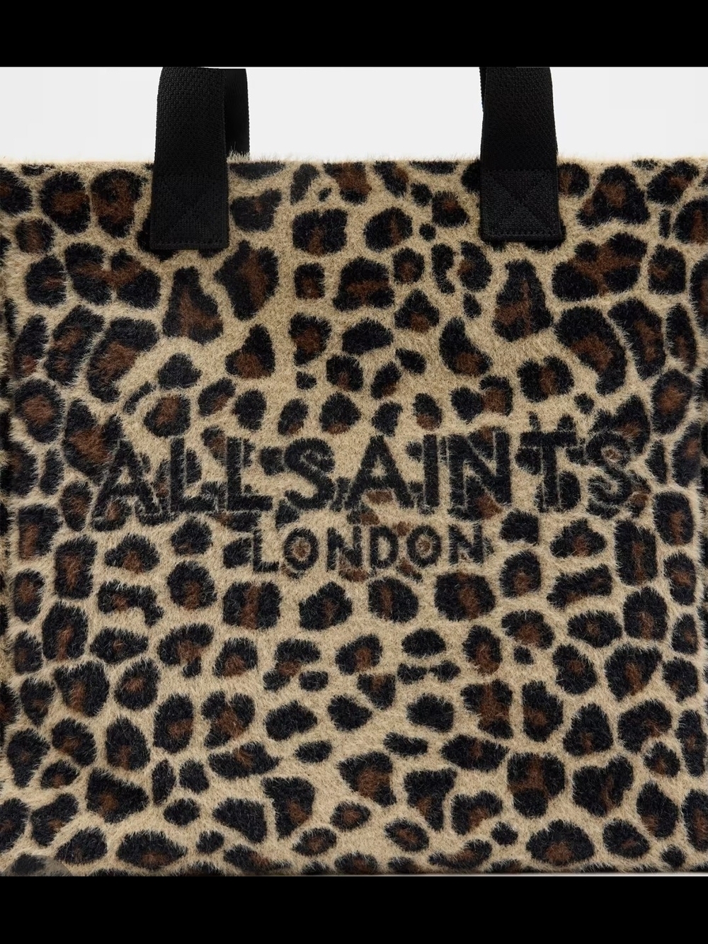 All Saints Leopard-Print Tote with Black Handles - Picture 3 of 5